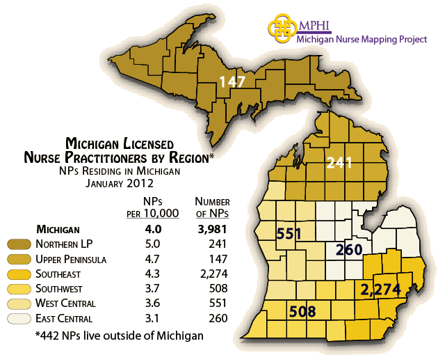 Michigan map of NPs